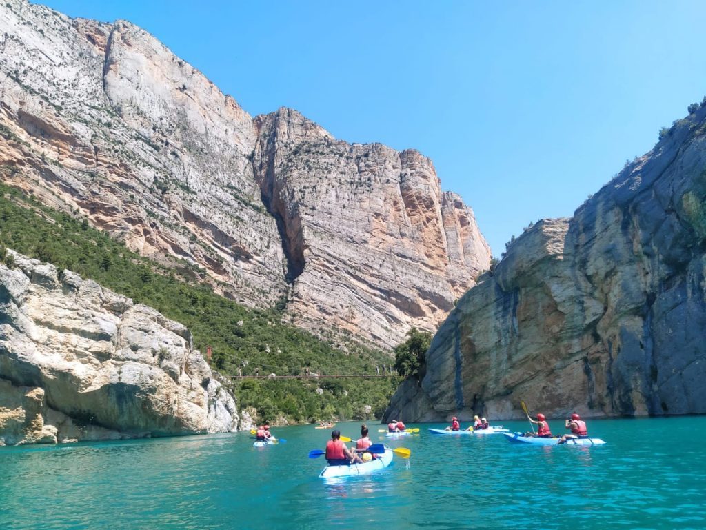 Paseo en kayak por el congosto de Mont-Rebei (Lleida)